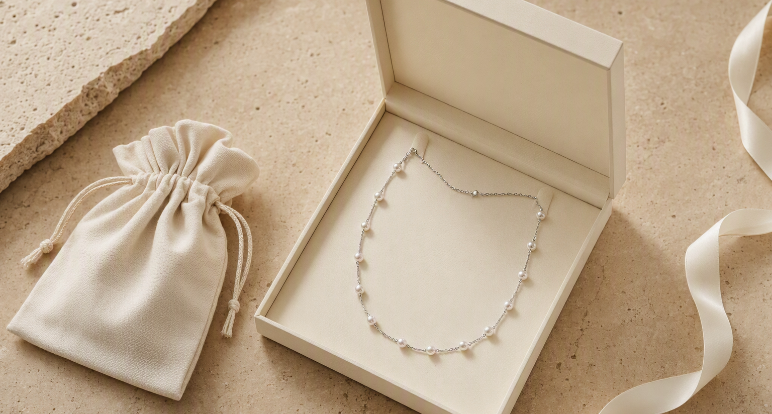 YaaBling gift box with dust pouch and ribbon
